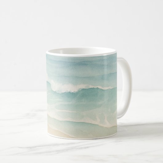 Serene Ocean Artwork Kaffeetasse (VorderseiteRechts)