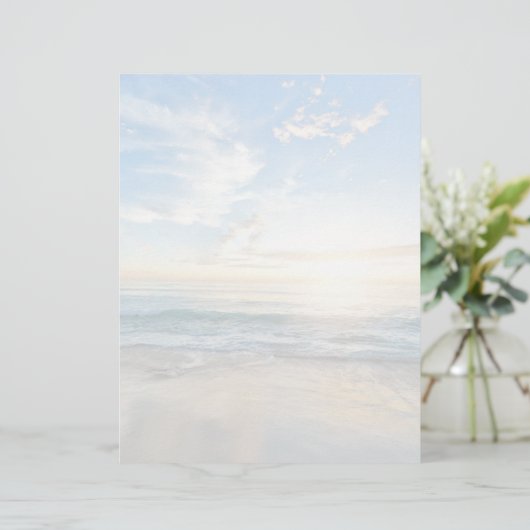 Serene Ocean / Beach Scene Stationery (Stehend Vorderseite)
