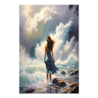 Serene Ocean Escape - Küstenart Fotodruck