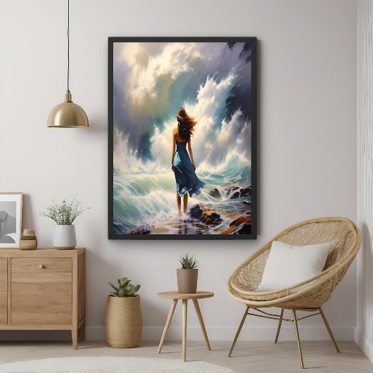 Serene Ocean Escape - Küstenart Poster