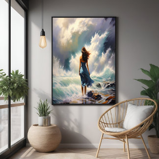 Serene Ocean Escape - Küstenart Poster