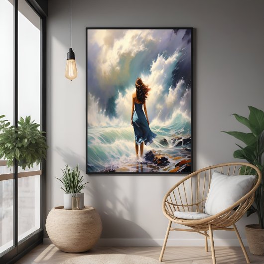 Serene Ocean Escape - Küstenart Poster