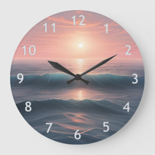 Serene Ocean Große Wanduhr