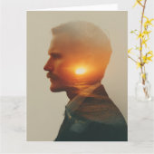 Serene Ocean Light: Watercolor Sympathy Card Karte (Gelbe Blume)