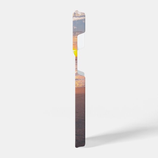 Serene Ocean Sunset Heart Beach Initials iPhone Hülle (Linke Seite)