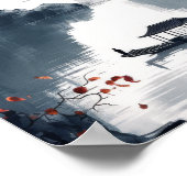 Serene Ocean Sunset View - Nautical Boat Poster (Ecke)