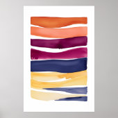 Serene Ocean Symphony: Abstrakt Inspiriert Welleng Poster (Vorne)