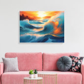 Serene Ocean Waves bei Sonnenaufgang Leinwanddruck (Insitu (Wohnzimmer))
