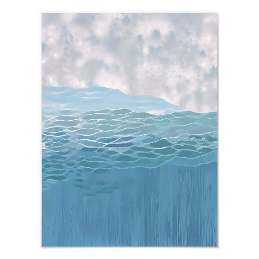 Serene Ocean Waves Fotodruck (Vorne)