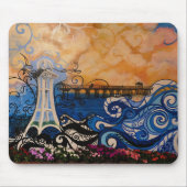 Serene Oceanside Graffiti Mousepad (Vorne)