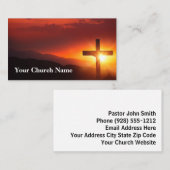 Serene Orange Sunrise Kirche von Mario Botta auf d Visitenkarte (Vorne/Hinten)