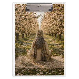 Serene Orchard Sticky Notes | Romantic Botanical Klemmbrett