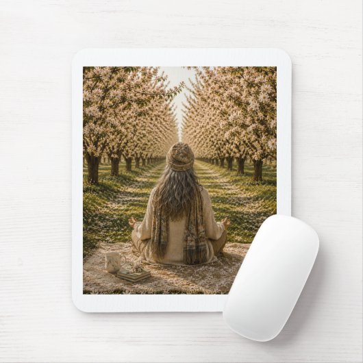 Serene Orchard Sticky Notes | Romantic Botanical Mousepad (Mit Mouse)