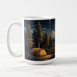 Serene Outdoor Campfire Szene Natur Inspiriert Kaffeetasse