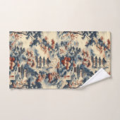 Serene Pagodas in einer Bergwelt Badhandtuch Set (Handtuch)