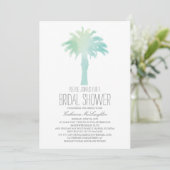 Serene Palm Tree Watercolor | BRAUTPARTY Einladung (Stehend Vorderseite)