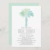 Serene Palm Tree Watercolor | BRAUTPARTY Einladung (Vorne/Hinten)