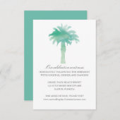 Serene Palm Tree Watercolor | EMPFANG Einladung (Vorne/Hinten)