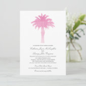 Serene Palm Tree Watercolor | Hochzeit Einladung (Stehend Vorderseite)