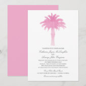 Serene Palm Tree Watercolor | Hochzeit Einladung (Vorne/Hinten)