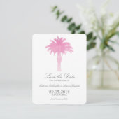 Serene Palm Tree Watercolor | SAVE THE DATE (Stehend Vorderseite)