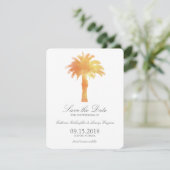 Serene Palm Tree Watercolor | SAVE THE DATE (Stehend Vorderseite)
