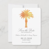 Serene Palm Tree Watercolor | SAVE THE DATE (Vorderseite)