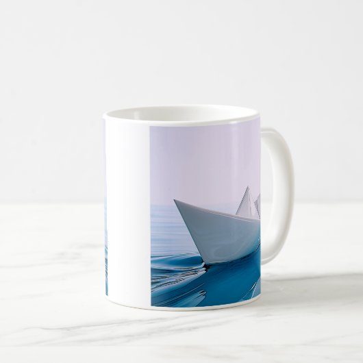 Serene Paper Boat Kaffeetasse (VorderseiteRechts)