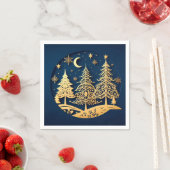 Serene Papercut Pines – Moonlit Forest Serviette (Beispiel)