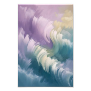 Serene Pastel Abstrakt Wave Dreamy Art Fotodruck
