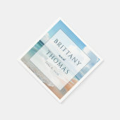 Serene Pastel Beach Waves Serviette (Ecke)