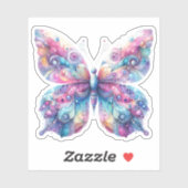 Serene Pastel Butterfly Stickers Aufkleber (Blatt)