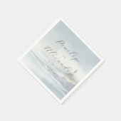 Serene Pastel Coastal Lighthouse Serviette (Ecke)