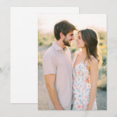 Serene Pastel Floral Photo Einladung (Vorne/Hinten)