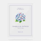 Serene Pastel Hydrangea Acrylschild (Vorderseite)