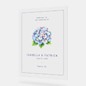 Serene Pastel Hydrangea Acrylschild (Winkel)