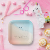 Serene Pastel Watercolor Gradient Pappteller (Party)