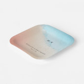 Serene Pastel Watercolor Gradient Pappteller (Gewinkelt)