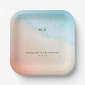 Serene Pastel Watercolor Gradient Pappteller (Vorderseite)