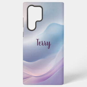 Serene Pastel Waves Abstraktes Minimalistisches Fl Samsung Galaxy Hülle