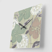 Serene Pastels II Quadratische Wanduhr (Winkel)