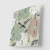 Serene Pastels II Quadratische Wanduhr (Winkel)