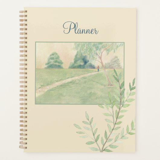 Serene Path Watercolor Daily Planner Planer (Vorderseite)