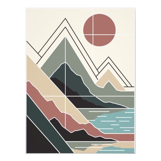 Serene Peaks Fotodruck (Vorne)