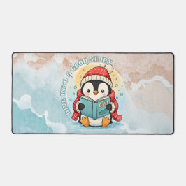 Serene Penguin Reader Large Desk Mat for Writers  Schreibtischunterlage