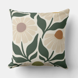 Serene Petals Mid Century Chamomile Kissen