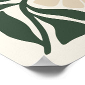 Serene Petals Mid Century Chamomile Poster (Ecke)