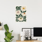 Serene Petals Mid Century Chamomile Poster (Heimbüro)