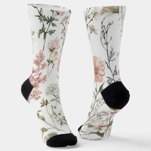 Serene Petals Socken (Gewinkelt)