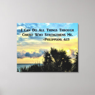 SERENE PHILIPPIANS 4:13 CANVAS DRUCKEN LEINWANDDRUCK